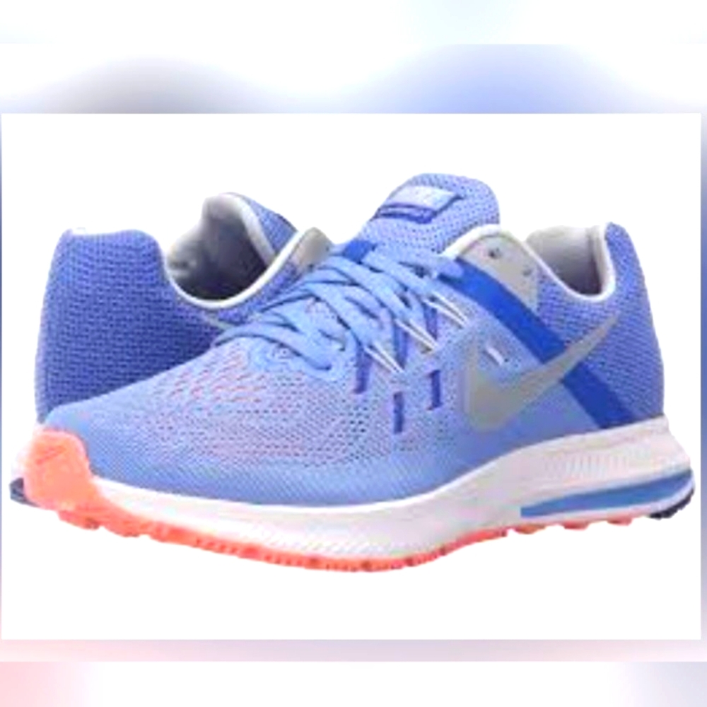 WOMEN'S NIKE ZOOM WINFLO 2 RUNNING SHOE BLUE/PLATINUM SIZE 8.5